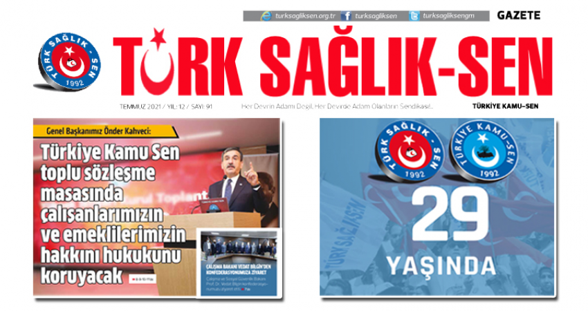 GAZETEMİZİN 91. SAYISI DİJİTAL OLARAK YAYINLANDI.