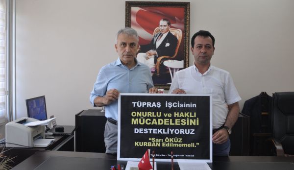 TÜPRAŞ ÇALIŞANLARININ HAK MÜCADELESİNİ DESTEKLİYORUZ.