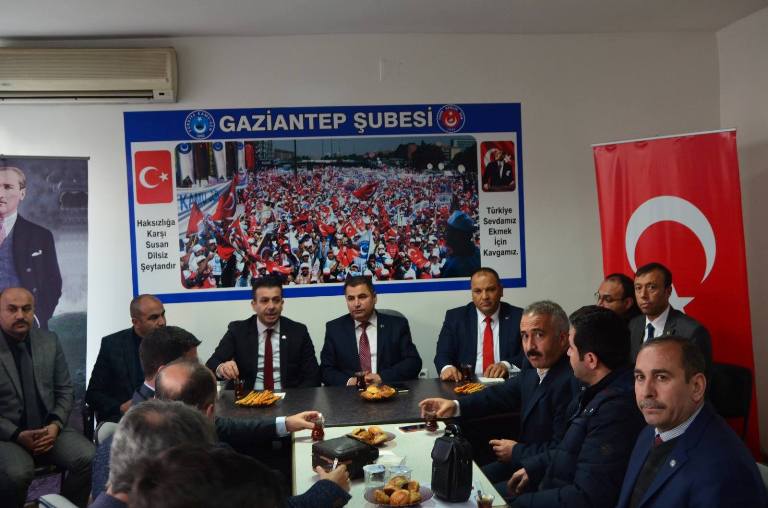 MHP ŞAHİNBEY İLÇE BAŞKANLIĞI  SENDİKAMIZI ZİYARET ETTİ