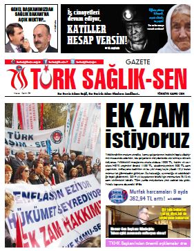 Gazete Türk Sağlık Sen - 37. Sayı
